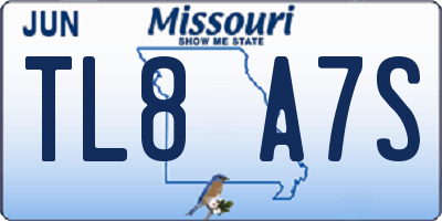 MO license plate TL8A7S