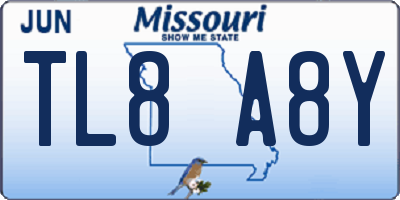 MO license plate TL8A8Y