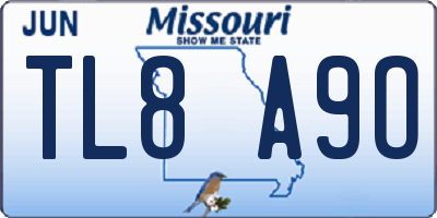 MO license plate TL8A9O