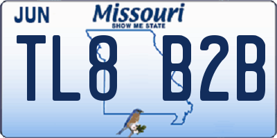 MO license plate TL8B2B