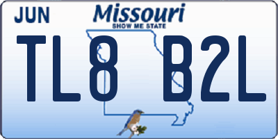 MO license plate TL8B2L
