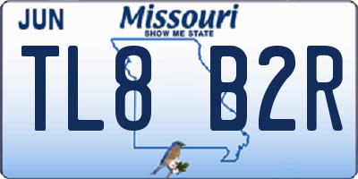 MO license plate TL8B2R