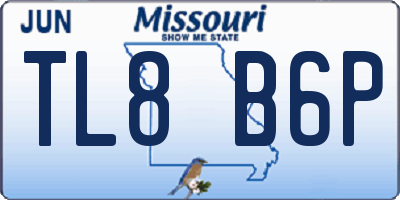 MO license plate TL8B6P