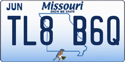 MO license plate TL8B6Q