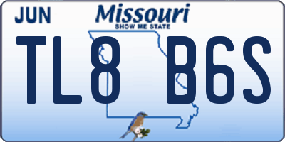 MO license plate TL8B6S