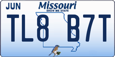 MO license plate TL8B7T
