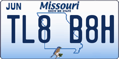 MO license plate TL8B8H
