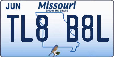 MO license plate TL8B8L