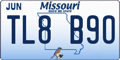 MO license plate TL8B9O