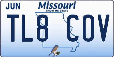 MO license plate TL8C0V