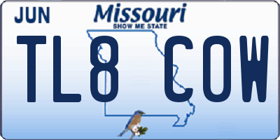 MO license plate TL8C0W