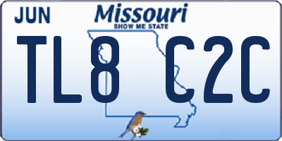 MO license plate TL8C2C