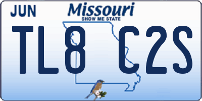 MO license plate TL8C2S