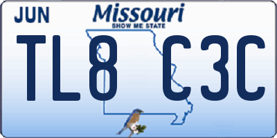 MO license plate TL8C3C