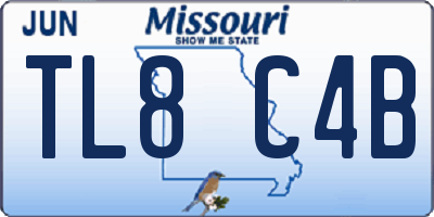 MO license plate TL8C4B