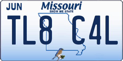 MO license plate TL8C4L
