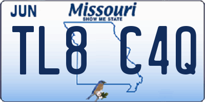 MO license plate TL8C4Q
