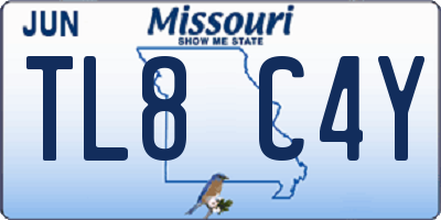 MO license plate TL8C4Y