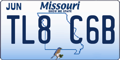 MO license plate TL8C6B