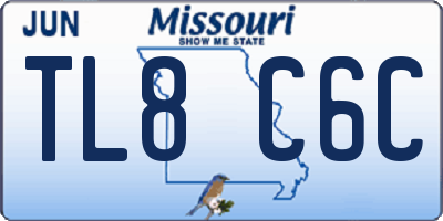 MO license plate TL8C6C