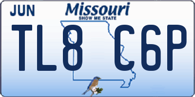 MO license plate TL8C6P
