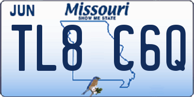 MO license plate TL8C6Q