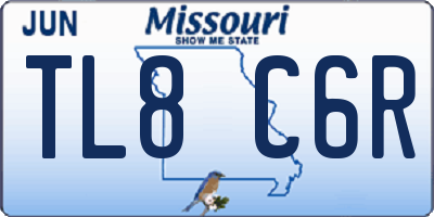 MO license plate TL8C6R