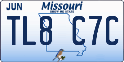MO license plate TL8C7C