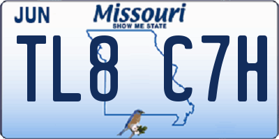 MO license plate TL8C7H