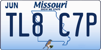 MO license plate TL8C7P