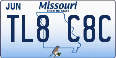 MO license plate TL8C8C