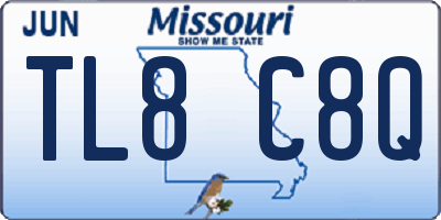 MO license plate TL8C8Q