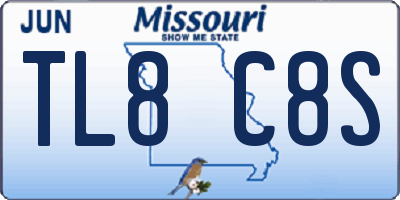 MO license plate TL8C8S