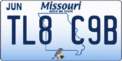 MO license plate TL8C9B