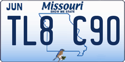 MO license plate TL8C9O