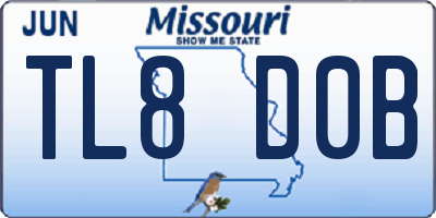 MO license plate TL8D0B