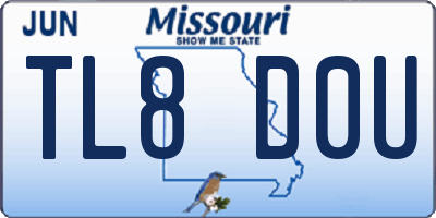 MO license plate TL8D0U