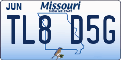 MO license plate TL8D5G