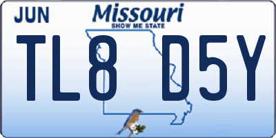 MO license plate TL8D5Y