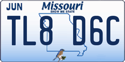 MO license plate TL8D6C