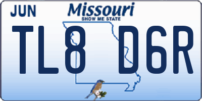 MO license plate TL8D6R