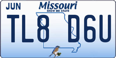 MO license plate TL8D6U