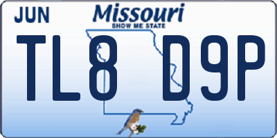 MO license plate TL8D9P