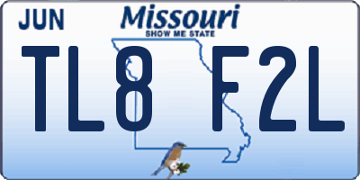 MO license plate TL8F2L
