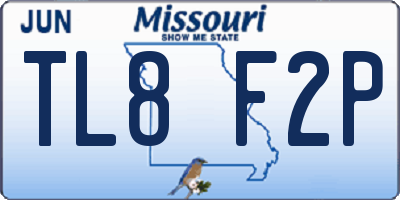 MO license plate TL8F2P