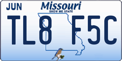 MO license plate TL8F5C