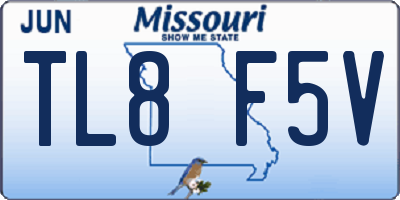 MO license plate TL8F5V