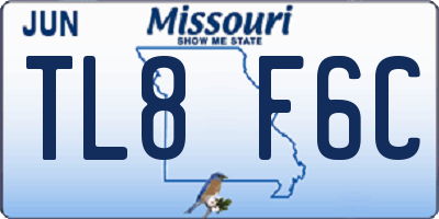 MO license plate TL8F6C