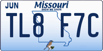MO license plate TL8F7C