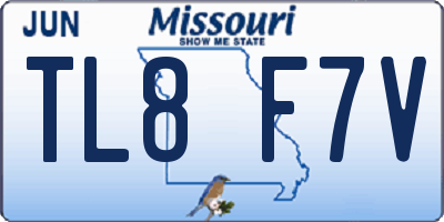 MO license plate TL8F7V
